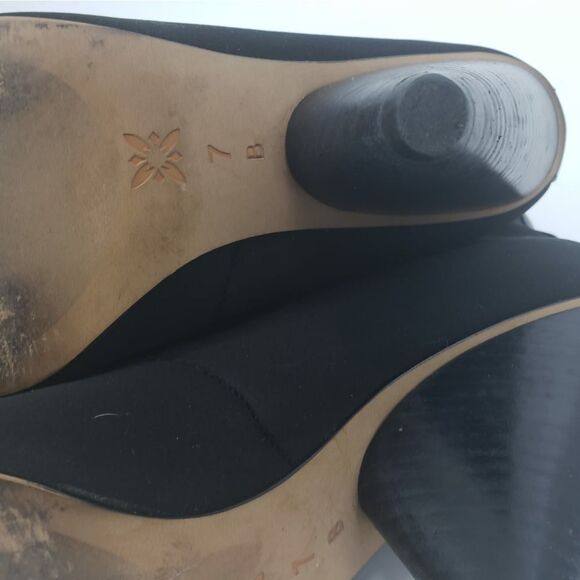 BCBGENERATION womens 7 Alicia black lace up open toe ankle booties - Picture 8 of 9